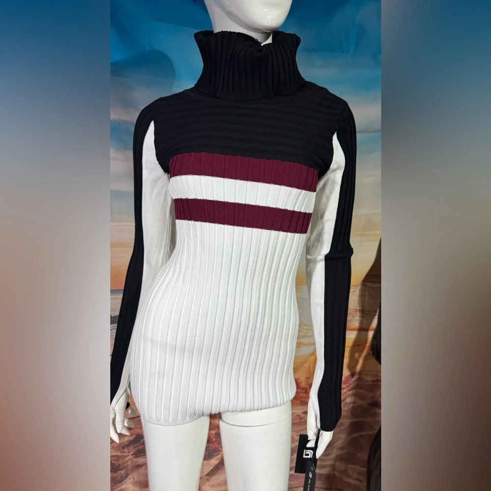 Blanc Noir Ribbed Sweater - Picture 2 of 8